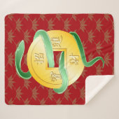 Chinesischer Mondneujahrsfest der Schlange 2025 Wo Sherpadecke (Vorderseite (Horizontal))