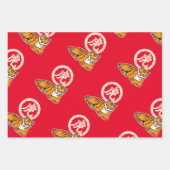 Chinesischer Montag Neujahr Tiger Zodiac Glück Geschenkpapier Set (Vorderseite 2)