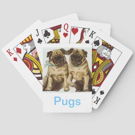 Chinesischer Mops-Hundespielkarten Spielkarten (Rückseite)