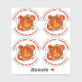 Chinesischer Name Neujahr 2023 Jahr des Kaninchens Aufkleber (Blatt)