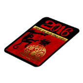 Chinesischer Neujahr Niedlicher Affe Zodiac Geburt Magnet (Linke Seite)