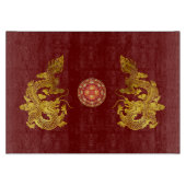 Chinesischer Neujahrdrache 2024 dekoriert CB2 Schneidebrett (Vorderseite)