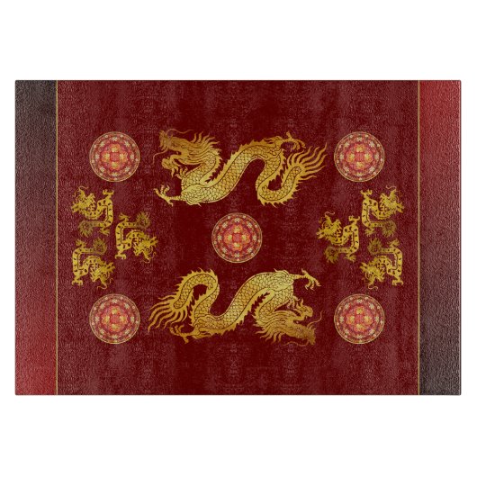 Chinesischer Neujahrdrache 2024 dekoriert CB Schneidebrett (Vorderseite)