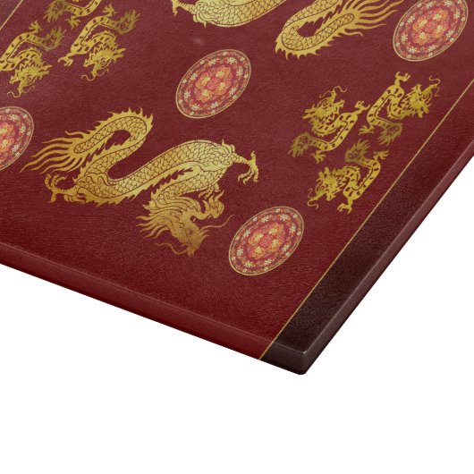 Chinesischer Neujahrdrache 2024 dekoriert CB Schneidebrett (Ecke)