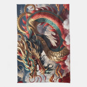 Chinesischer Neujahrdrache 2024 KitchT04 Geschirrtuch (Vertikal)