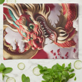 Chinesischer Neujahrdrache 2024 KitchT05 Geschirrtuch (Gefaltet)