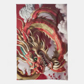 Chinesischer Neujahrdrache 2024 KitchT05 Geschirrtuch (Vertikal)