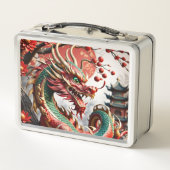 Chinesischer Neujahrdrache 2024 Monogram LBox02 Metall Brotdose (Rückseite)
