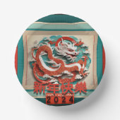 Chinesischer Neujahrdrache 2024 PPB04 Papierhüllen Pappteller (Vorderseite)