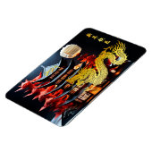 Chinesischer Neujahrdrache 2024 Tempel VFlexM Magnet (Linke Seite)