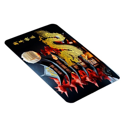 Chinesischer Neujahrdrache 2024 Tempel VFlexM Magnet (Rechte Seite)