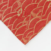 Chinesischer Neujahrdrache dekoriert Muster FB Fleecedecke (Ecke)