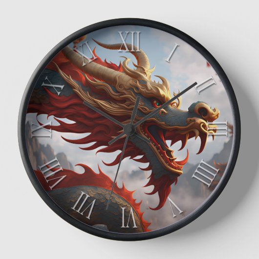 Chinesischer Neujahrdrache Zodiac Birthday WC Uhr (Vorderseite)
