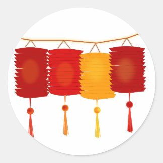 Chinesischer Neujahrsaufkleber Runder Aufkleber