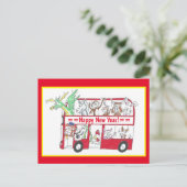 Chinesischer Neujahrsbus - Jahr der Tiger-Postkart Postkarte (Stehend Vorderseite)