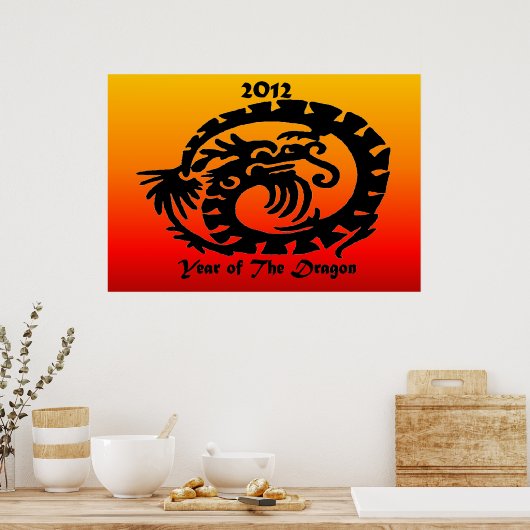 Chinesischer Neujahrsdrache 2012 Poster (Küche)