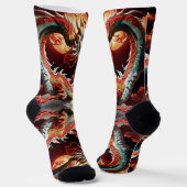 Chinesischer Neujahrsdrache 2024 CS3 Socken (Gewinkelt)