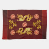 Chinesischer Neujahrsdrache 2024 dekoriert KT Geschirrtuch (Horizontal)