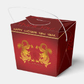 Chinesischer Neujahrsdrache 2024 - Doppel-Drachen- Geschenkschachtel (Rückseite)