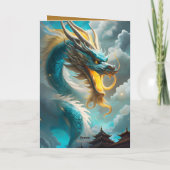 Chinesischer Neujahrsdrache 2024 Fantasy GC Feiertagskarte (Rückseite)
