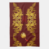 Chinesischer Neujahrsdrache 2024 Fu Luck KT Geschirrtuch (Vertikal)