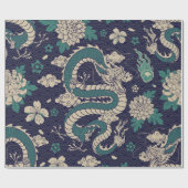 Chinesischer Neujahrsdrache 2024, Jahr des Drachen Geschenkpapier (Flach)