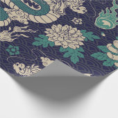 Chinesischer Neujahrsdrache 2024, Jahr des Drachen Geschenkpapier (Ecke)