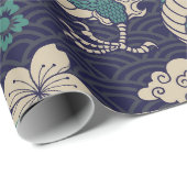 Chinesischer Neujahrsdrache 2024, Jahr des Drachen Geschenkpapier (Rolleneckpunkt)