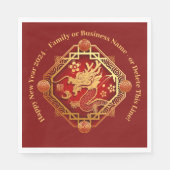 Chinesischer Neujahrsdrache 2024 Namensdrache hinz Serviette (Vorderseite)