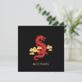 Chinesischer Neujahrsdrache 2024 Personalisiert (Stehend Vorderseite)