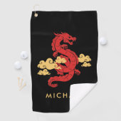 Chinesischer Neujahrsdrache 2024 Personalisiert Golfhandtuch (Insitu)