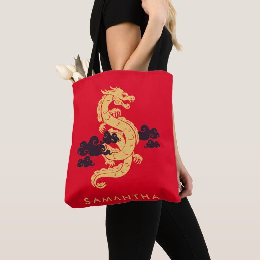 Chinesischer Neujahrsdrache 2024 Personalisiert Tasche (Von Nahem)
