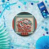 Chinesischer Neujahrsdrache 2024 RPPP04 Pappteller (Party)