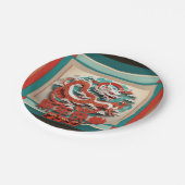 Chinesischer Neujahrsdrache 2024 RPPP04 Pappteller (Schrägansicht)