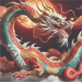 Chinesischer Neujahrsdrache 2024 VST03 Aufkleber (Vorderseite)