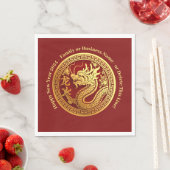 Chinesischer Neujahrsdrache 20xx Name hinzufügen Serviette (Beispiel)