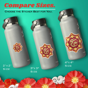 Chinesischer Neujahrsdrache Acht glückliche Golden Aufkleber