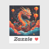 Chinesischer Neujahrsdrache Aufkleber (Blatt)