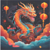 Chinesischer Neujahrsdrache Aufkleber (Vorderseite)
