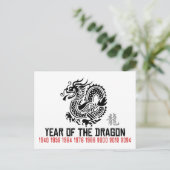 Chinesischer Neujahrsdrache Feiertagspostkarte (Stehend Vorderseite)