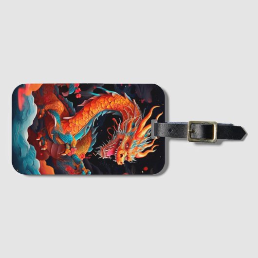 Chinesischer Neujahrsdrache Gepäckanhänger (Vorderseite (Horizontal))