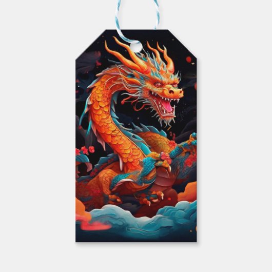 Chinesischer Neujahrsdrache Geschenkanhänger (Vorderseite)