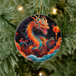 Chinesischer Neujahrsdrache Keramik Ornament
