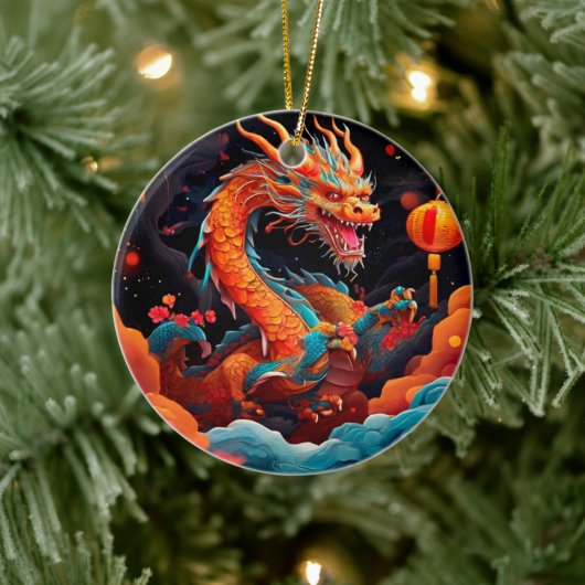 Chinesischer Neujahrsdrache Keramik Ornament (Baum)
