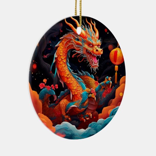 Chinesischer Neujahrsdrache Keramik Ornament (Rechts)