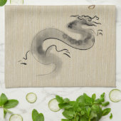 Chinesischer Neujahrsdrache Original Malerei Zodia Geschirrtuch (Gefaltet)