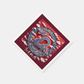 Chinesischer Neujahrsdrache - Papierschnitt 2024 P Serviette (Ecke)