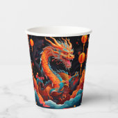 Chinesischer Neujahrsdrache Pappbecher (Vorderseite)