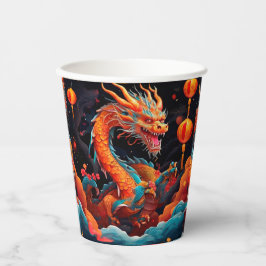 Chinesischer Neujahrsdrache Pappbecher