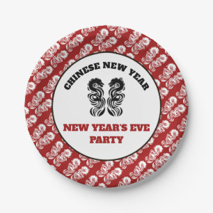 Chinesischer Neujahrsdrache Pappteller